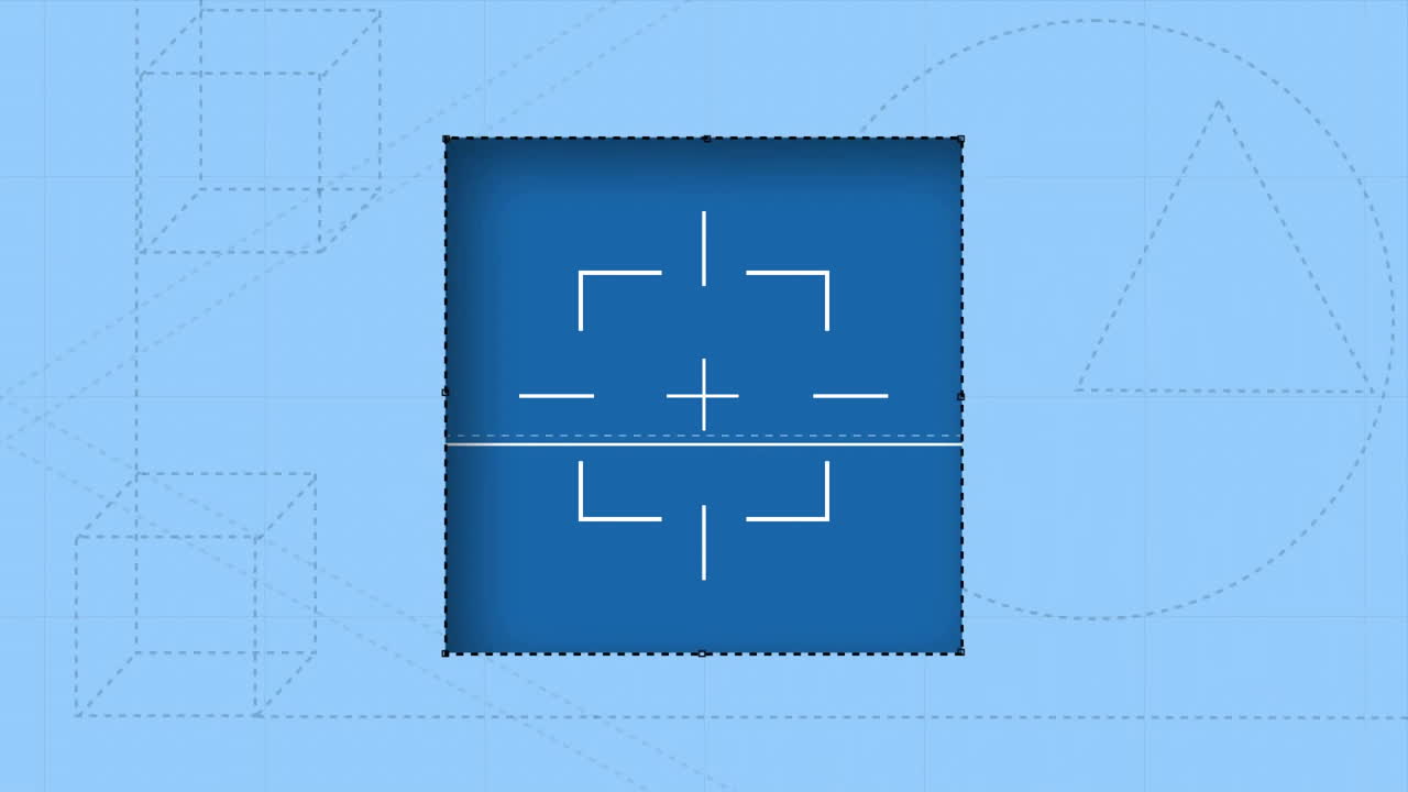 Animation of markers and cursors moving on blue background