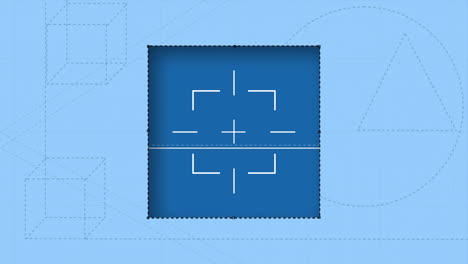 animation of markers and cursors moving on blue background