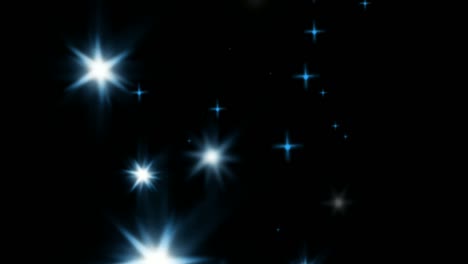 twinkling stars motion graphics with night background