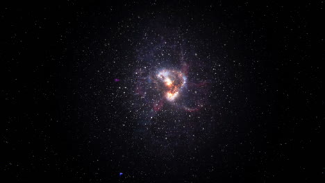 Eine-VFX-Aufnahme-Des-Weltraums-Mit-Sternen,-Planeten-Und-Nebeln