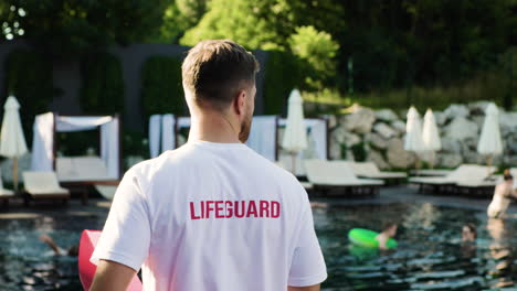 lifeguard at the pool