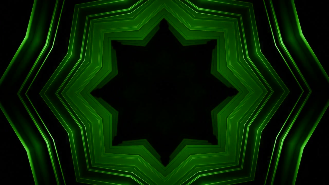 Abstrakt grøn geometrisk tunnel