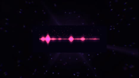 pink audio waveform visualizer