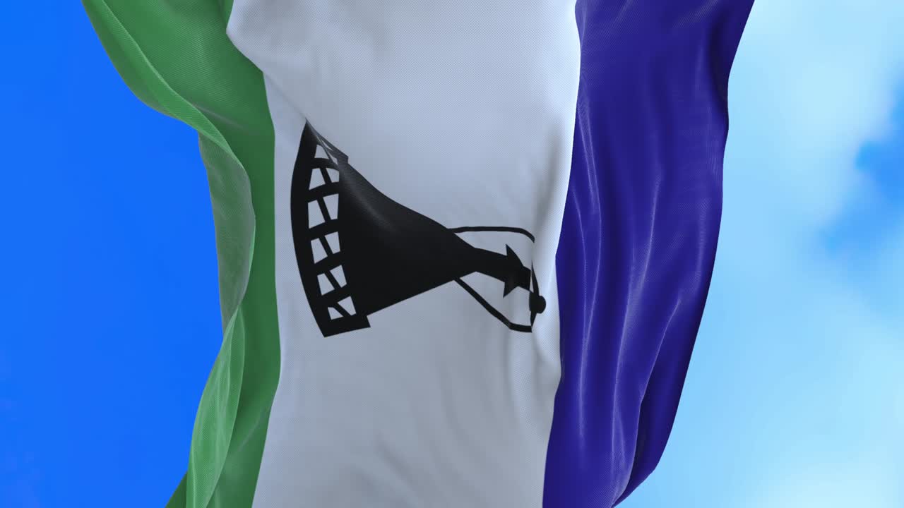 el bucle sin costuras de la bandera de lesotho.
