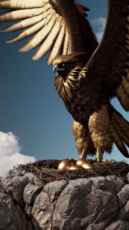 golden eagle with golden eggs
