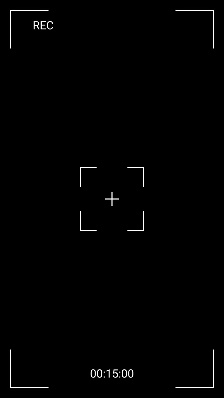 Digital Camera Recording Interface Overlay on Black Background