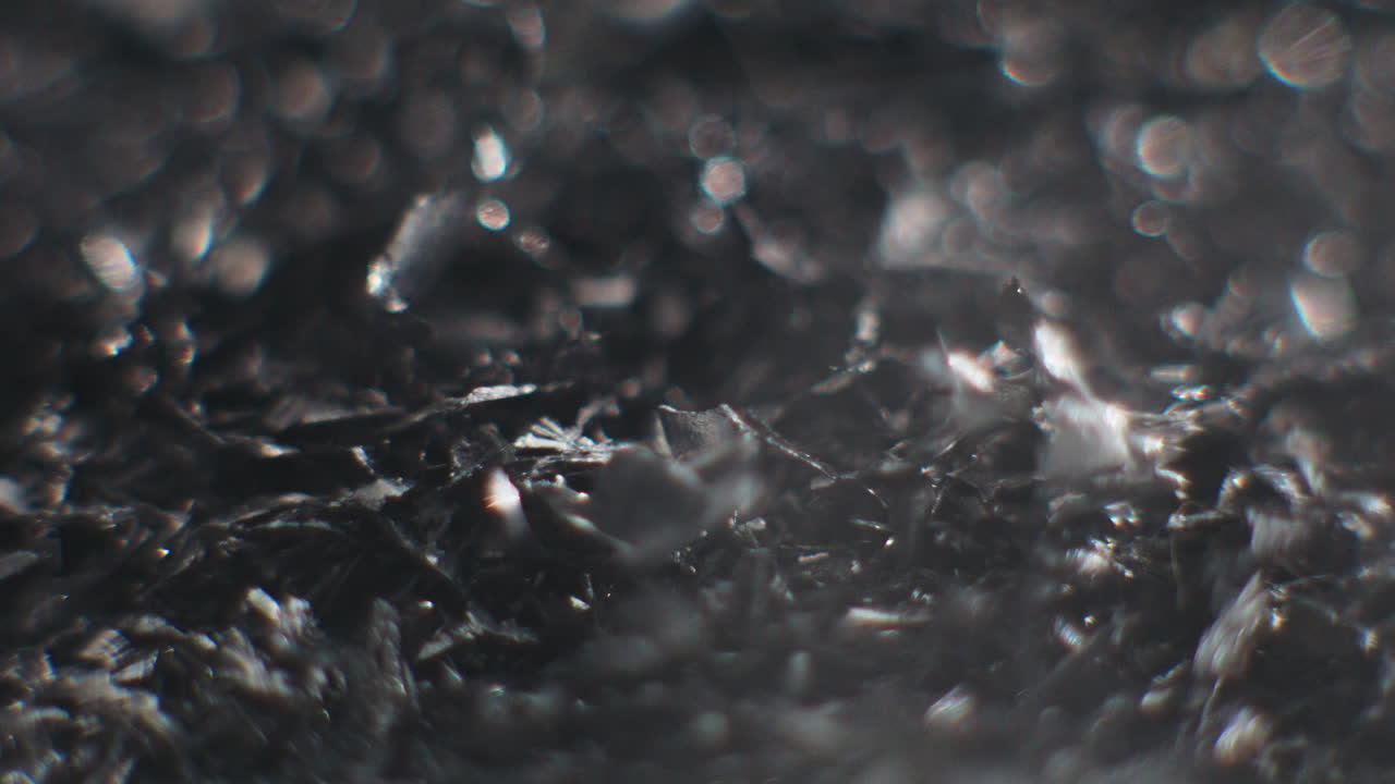 Metal fillings macro shot