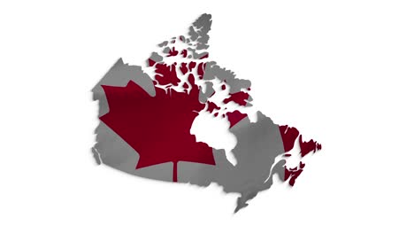 2d map the national flag of canada in stop motion effect. canada flag brush strokes art background.