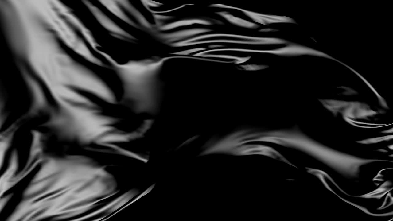 черный машет на ветер в медленном, петле