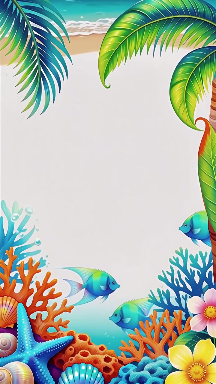 Tropical Summer Background Animation 4K