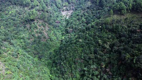 Un-Vuelo-Aéreo-Sobre-Las-Estribaciones-Boscosas-De-Las-Montañas-Del-Himalaya-En-Nepal