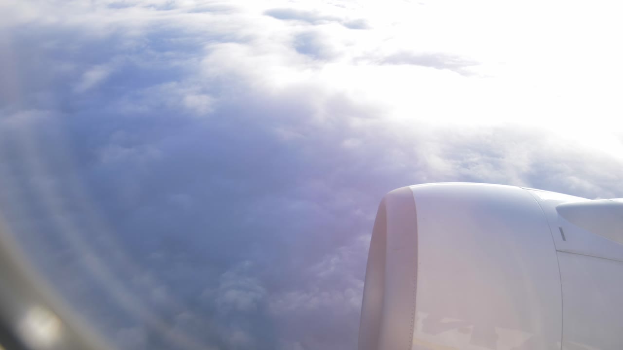 View out of an airplane video