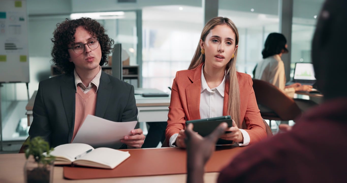 Business Professionals Having a Meeting in a Modern Office