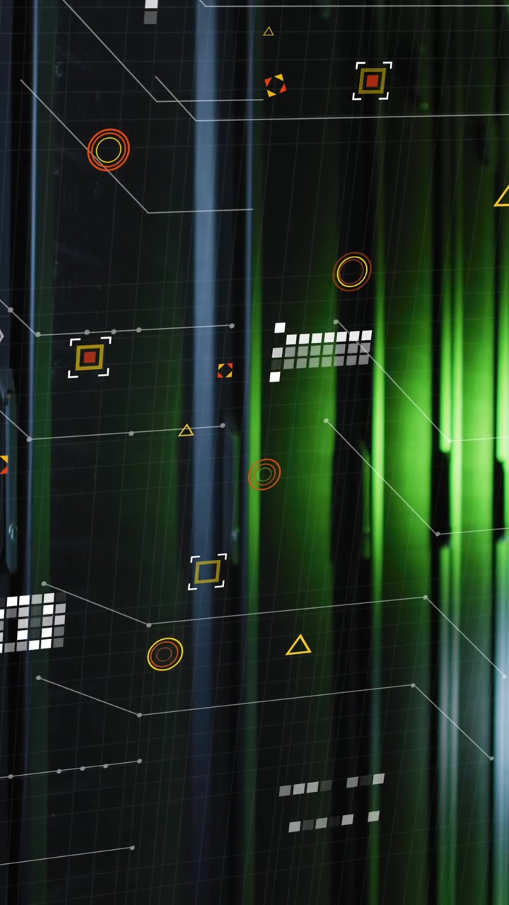 Animation of data processing against computer server room