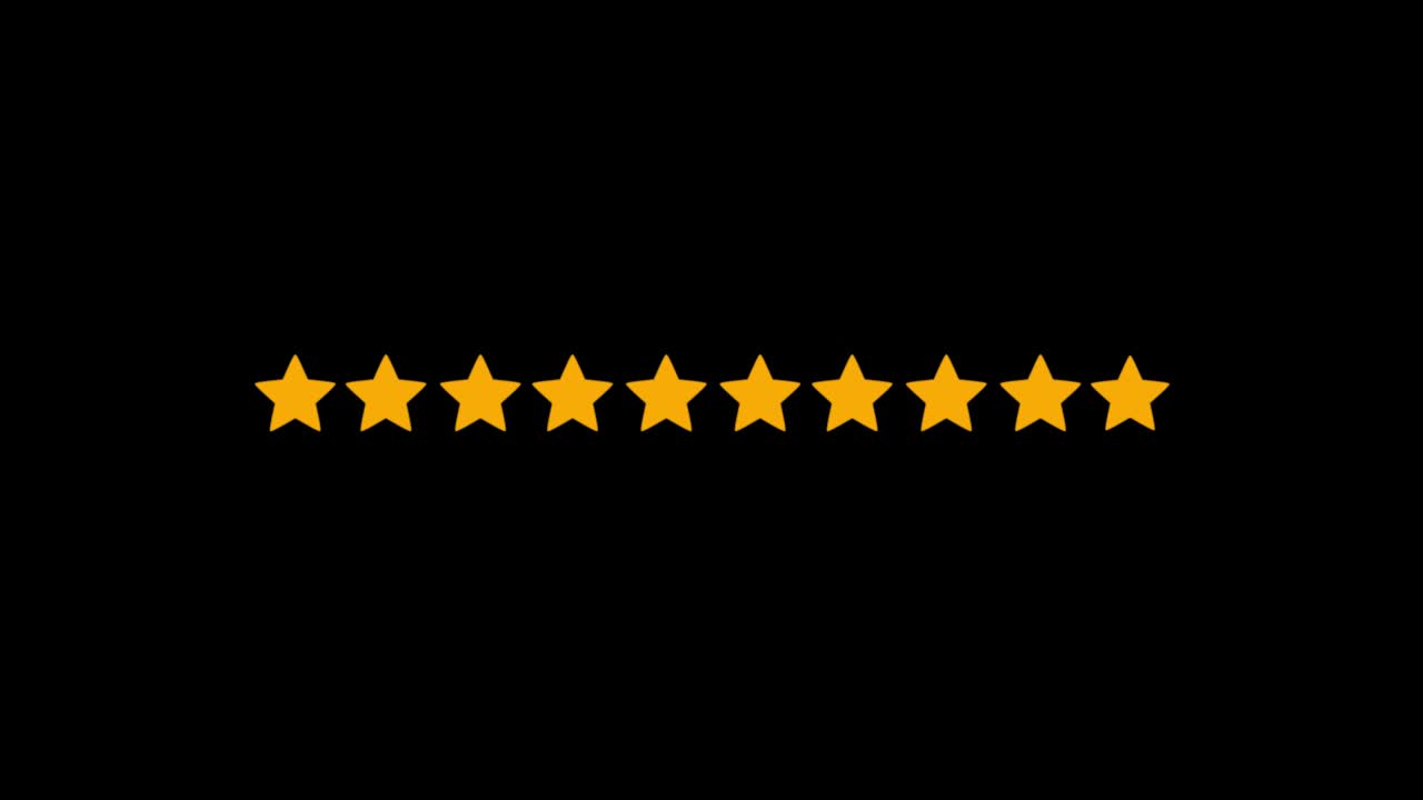 Rating Ten Stars Customer review, Usability Evaluation, Feedback Motion Graphics Animation.