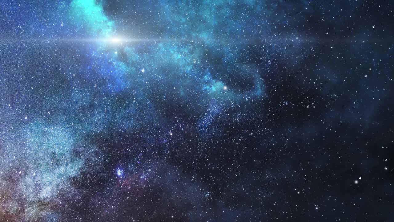 공간에서 동적으로 움직이는 성운