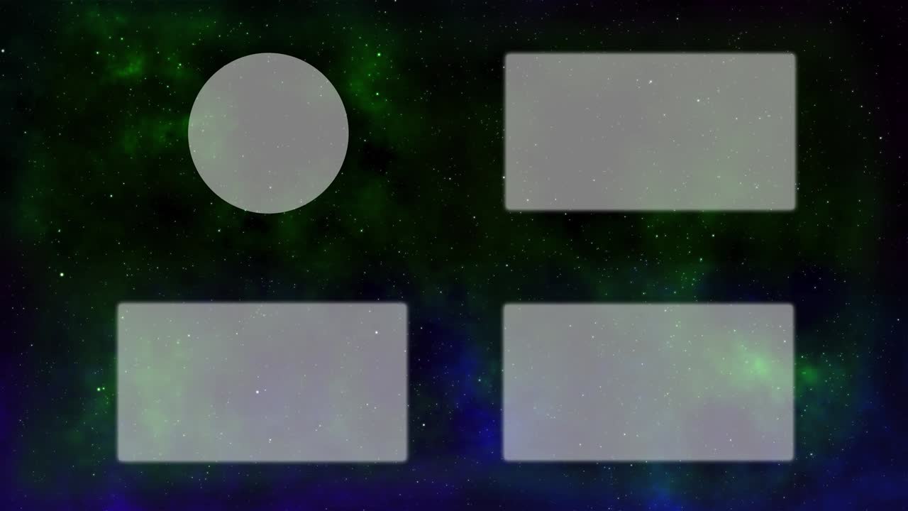 스페이스 갤럭시 엔드 카드 엔딩 스크린 모션 그래픽