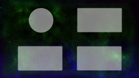 espacio galaxia tarjeta de finalización pantalla de finalización gráficos de movimiento