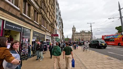 crowded street during edinburgh fringe festival