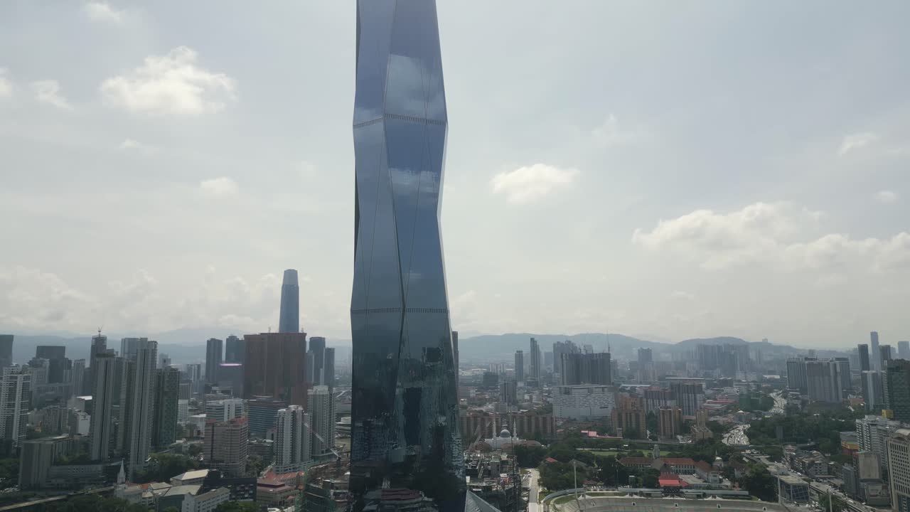 Panoramic of Merdeka 118 Skyscraper and Kuala Lumpur Business City Center Aerial View at Daylight