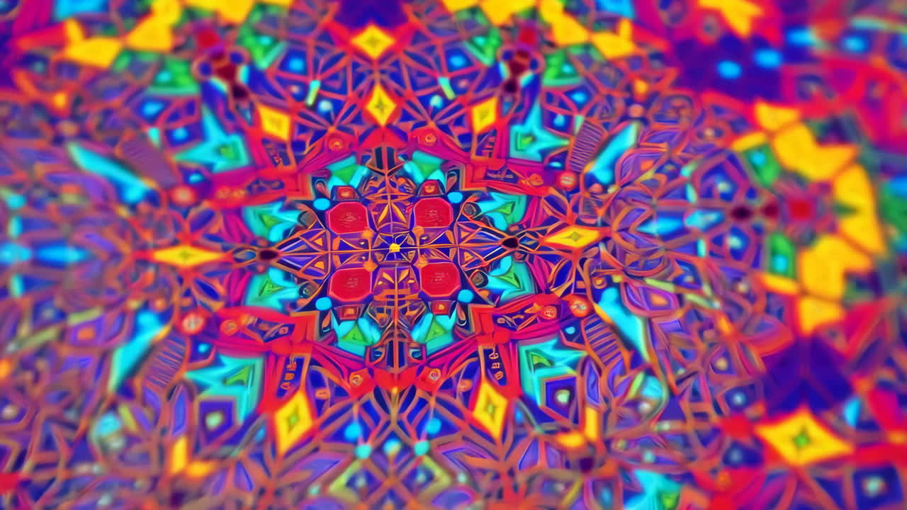 Abstract Modello di mandala colorato