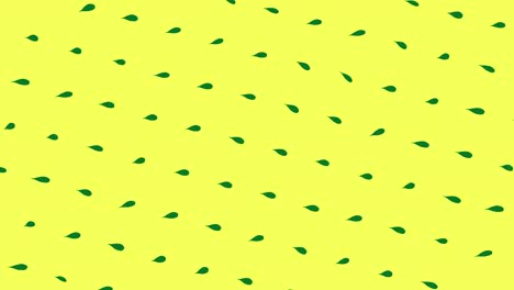 abstract green leaf pattern on a pale yellow background