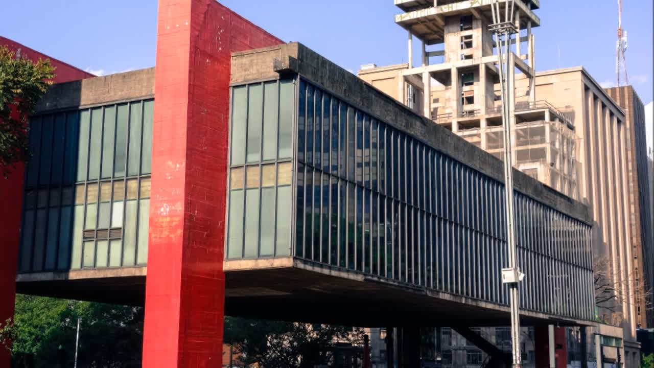 masp, museo de arte de sao paulo, en la avenida paulista en la ciudad de sao paulo, brasil
