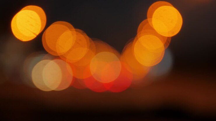 Luci notturne bokeh sfocato