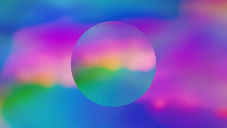 abstract colorful animated relaxing gradients with circle in a seamless 4k video loop