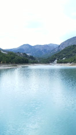 serene lake in a mountain valley