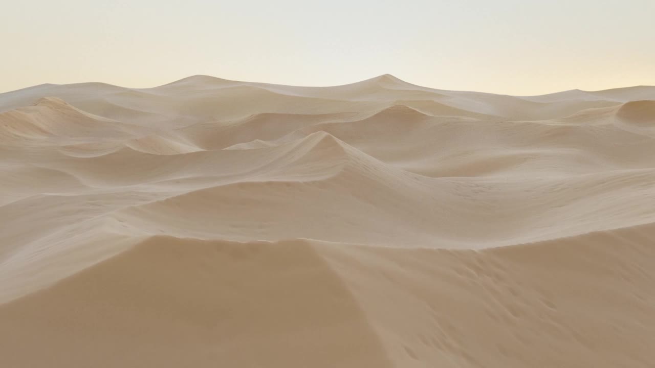 escena del desierto solitario 3d al atardecer