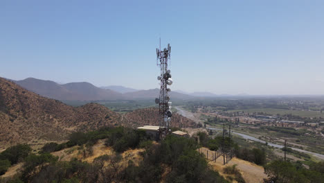 antena de chile desde una vista aérea del campamento urbano