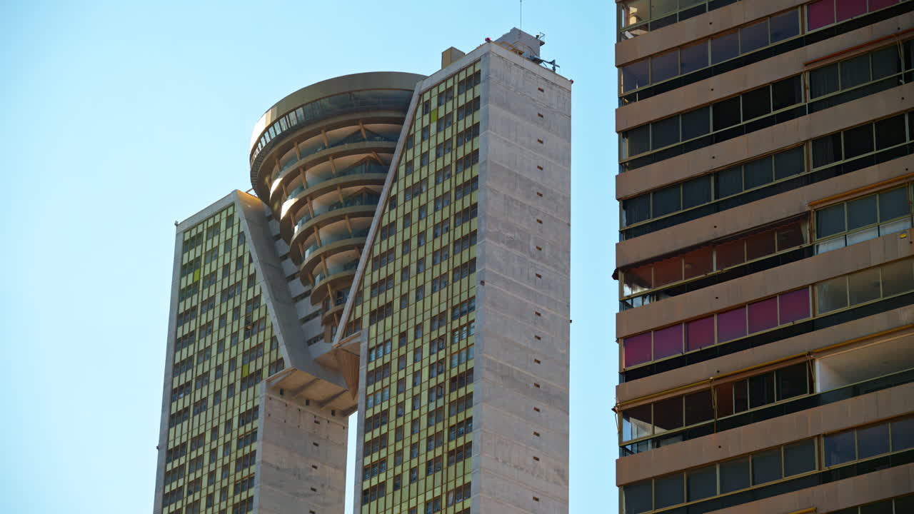 The Intempo landmark dominating Benidorm's skyline, viewed from the bay