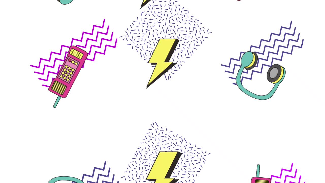 animación al estilo de memphis