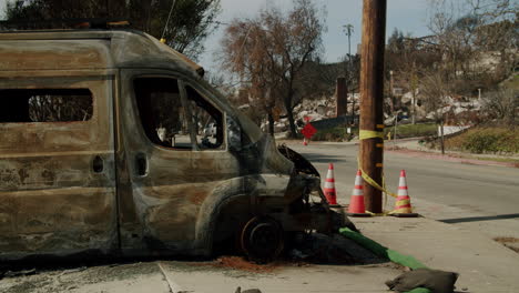 Aftermath of a Fire in a Residential Area