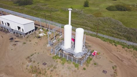 aerial view of gas storage facility