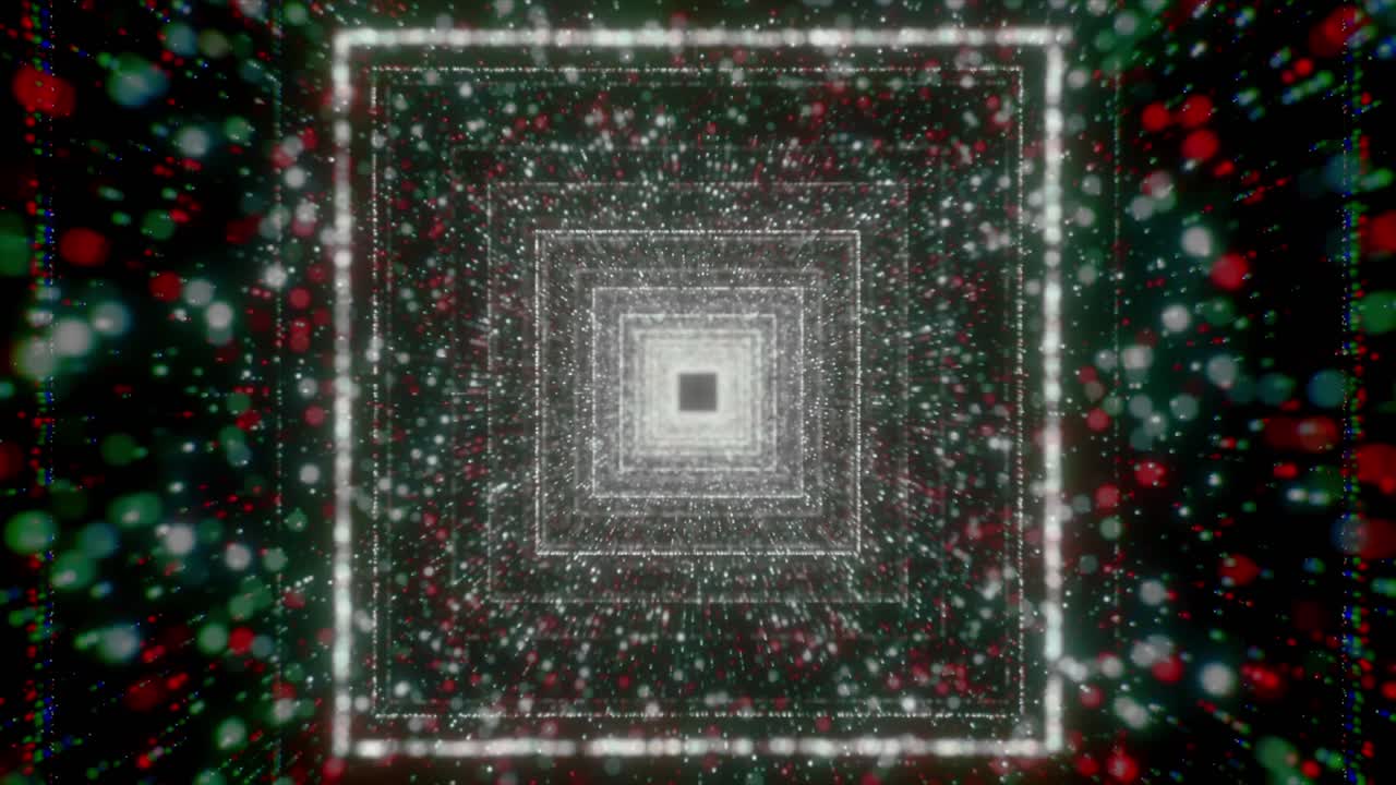 빛나는 불빛으로 추상적인 3d 터널