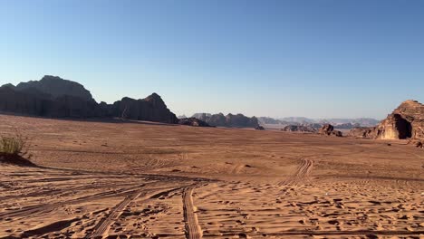 red desert sands of wadi rum in jordan 4k stable shot