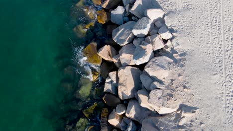 overhead view of north jetty oceanside harbor