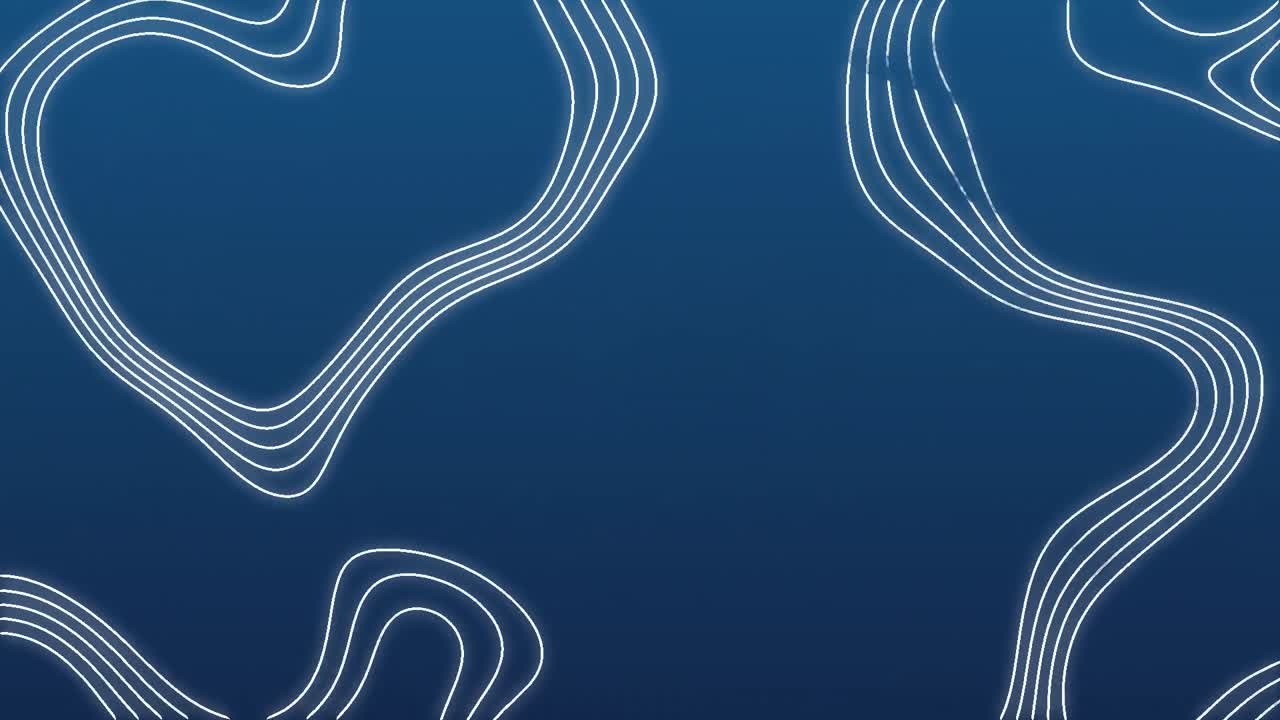 파란색과  ⁇ 색의 산 지도의 애니메이션