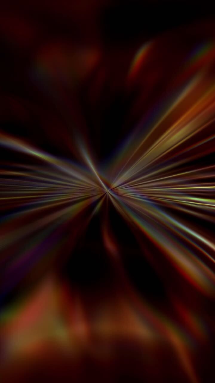Vertical warm amber and rainbow radial motion blur effect for stories