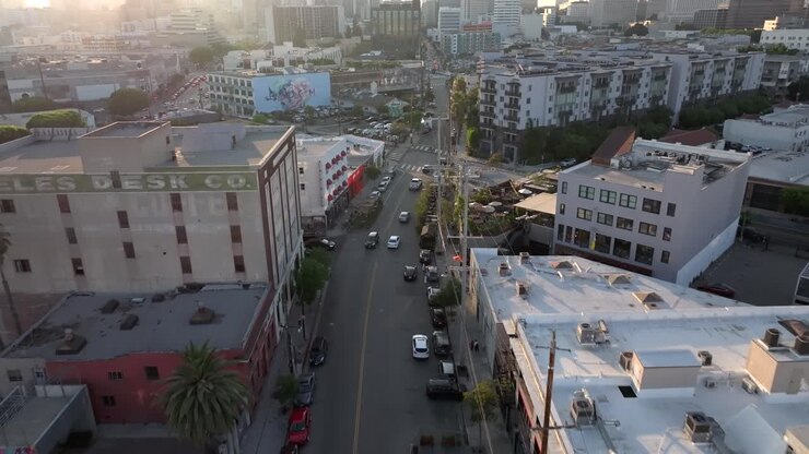 East Los Angeles, Arts District della California - sorvolo aereo.