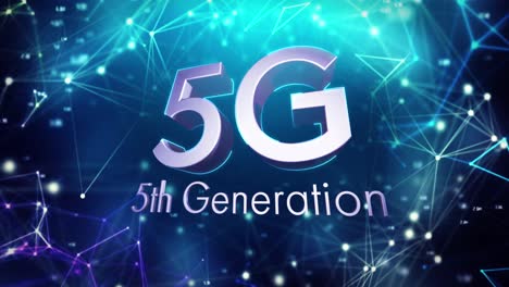 Animation-Von-5G-Text-Der-5.-Generation-über-Einem-Leuchtenden-Netzwerk-Von-Verbindungen