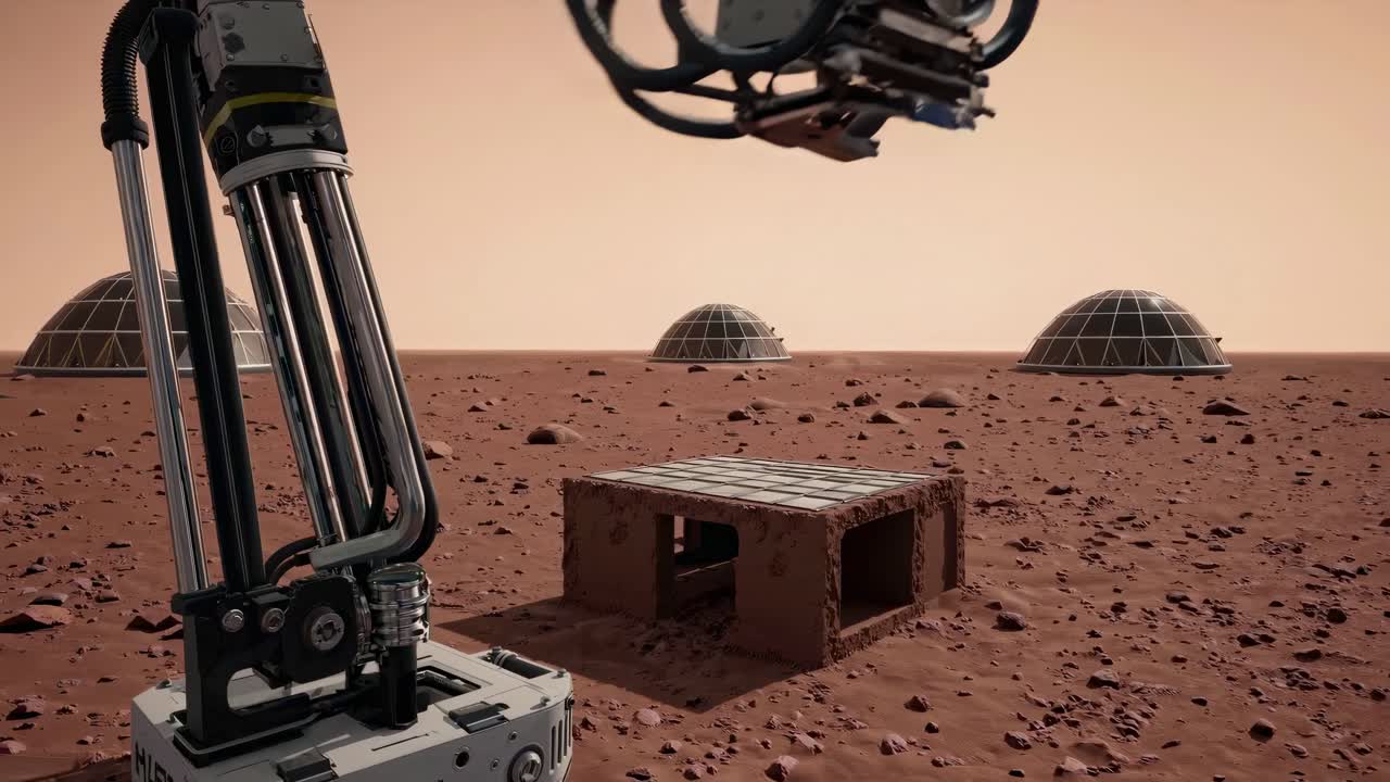 Robotin rakentama Mars-tukikohta