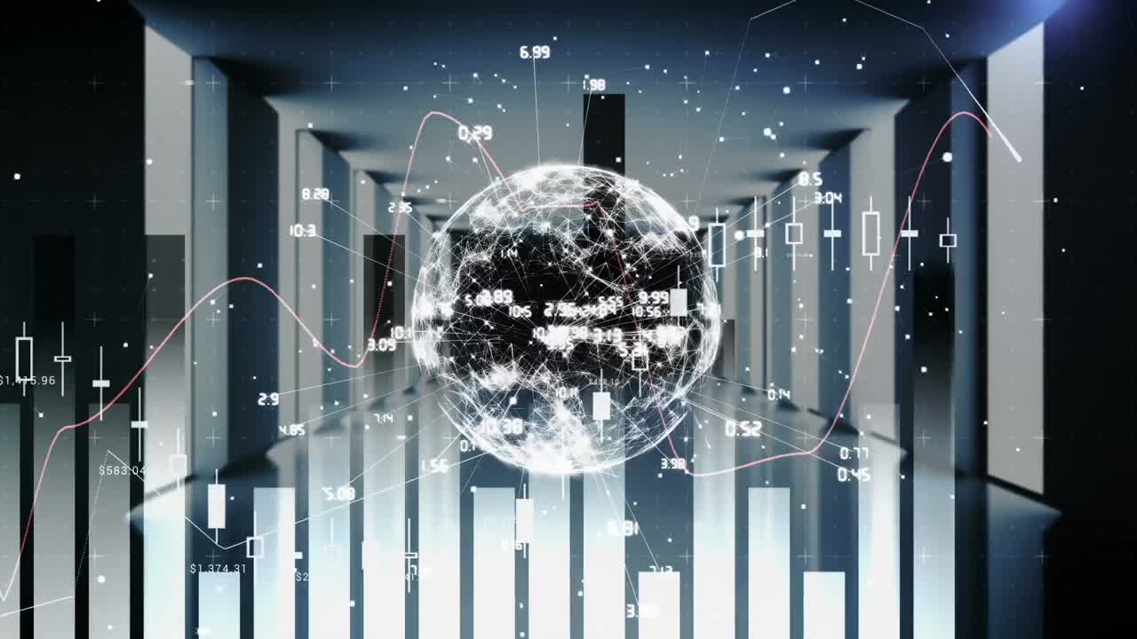 회전하는 지구의 애니메이션