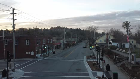 Downtown-Blowing-Rock-Bei-Sonnenaufgang-Im-Winter,-Blowing-Rock-NC-In-Der-Nähe-Von-Boone-NC