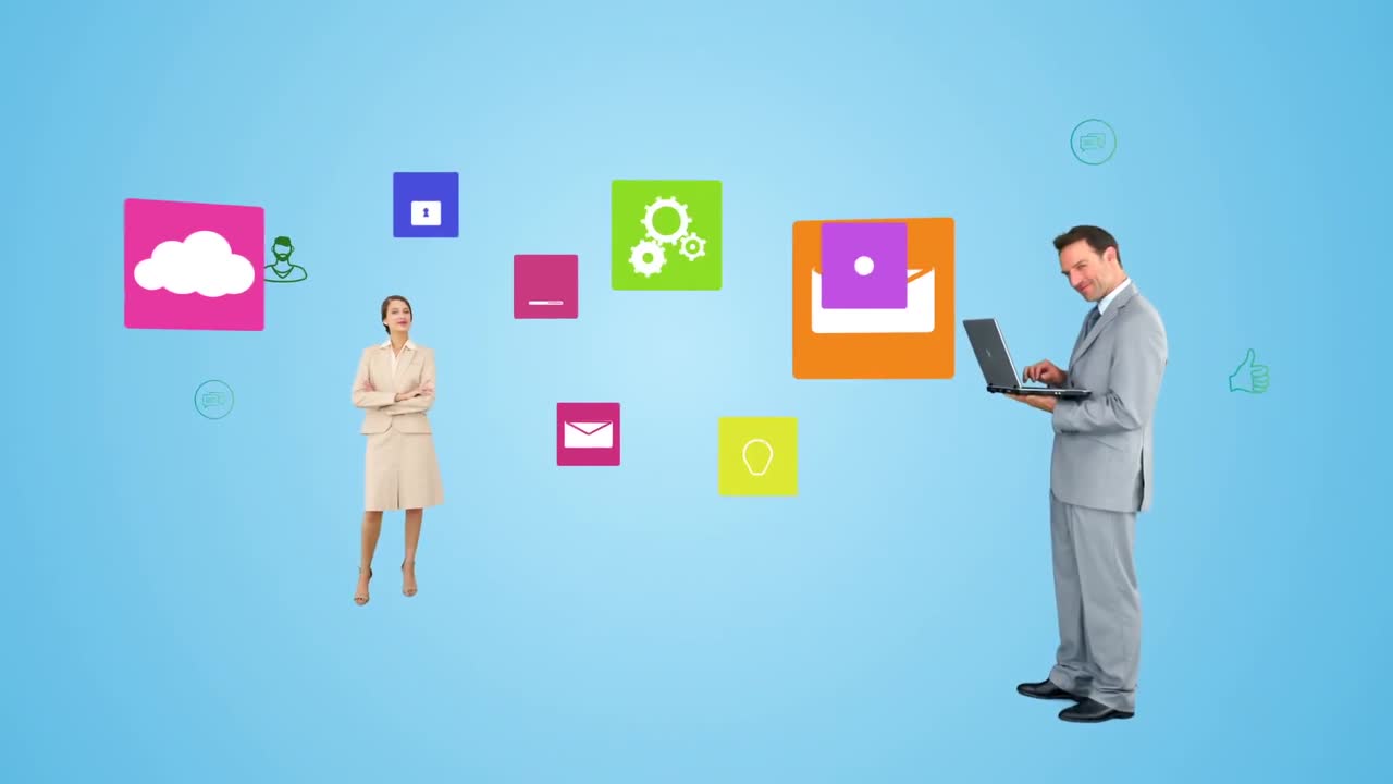 personas de negocios que usan tecnología