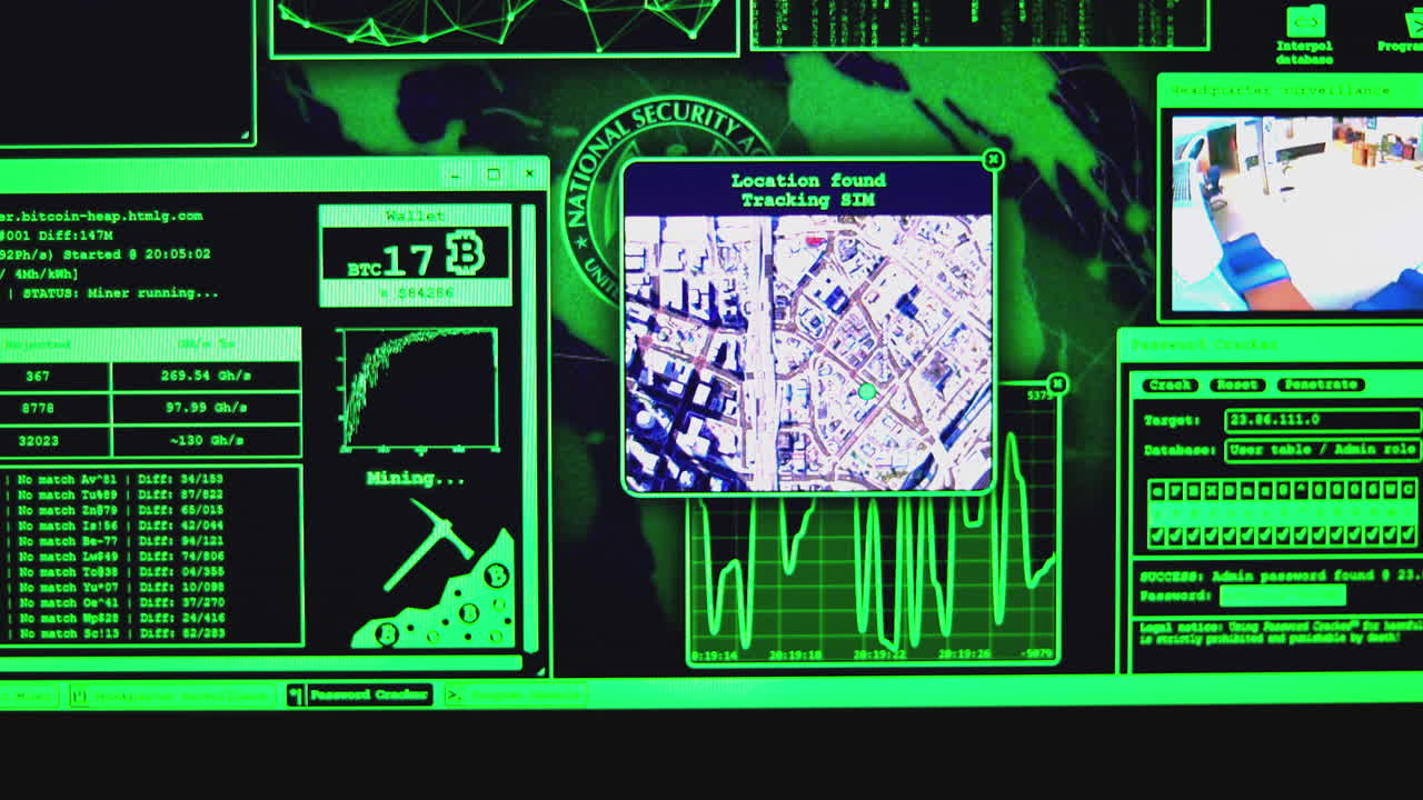 Hacker Interface: Cryptocurrency Mining and Surveillance