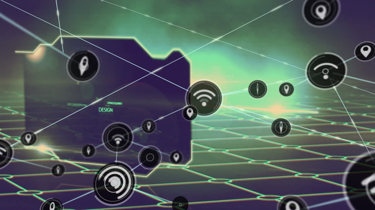 네트워크 연결 점의 애니메이션, 프로그래밍 언어, 그리드 인터페이스, 빛