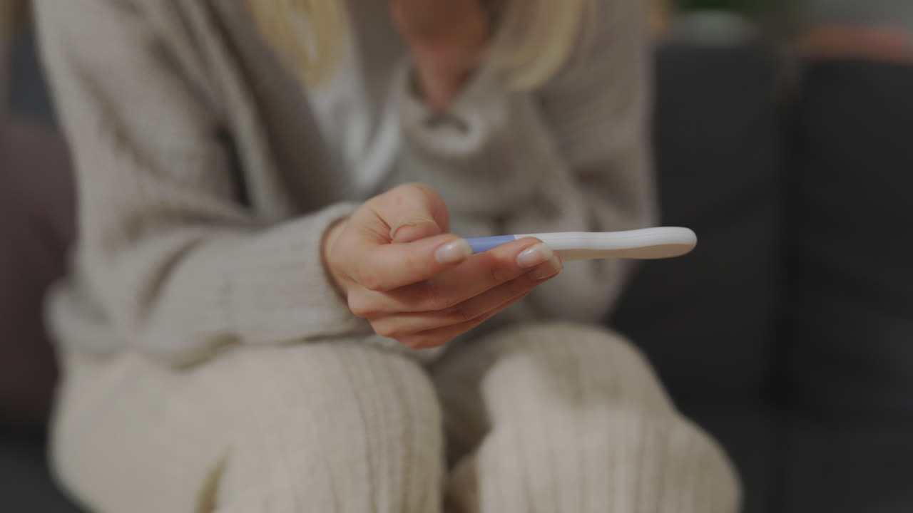 Mujer, tenencia, prueba de embarazo